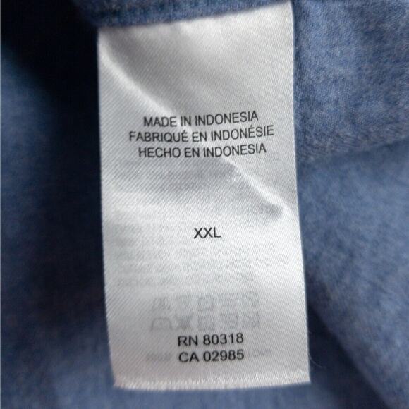 Lucky Brand Men’s 2XL Blue Soft Cotton Long Sleeve Button Down Casual Everyday - Picture 9 of 14